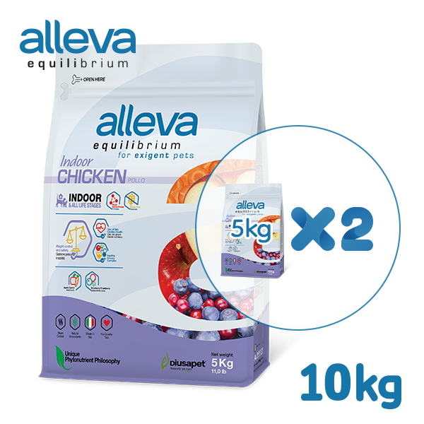 (전연령)알레바 이퀼리브리움 인도어캣 모노프로틴 치킨레서피 10kg(5kg+5kg)